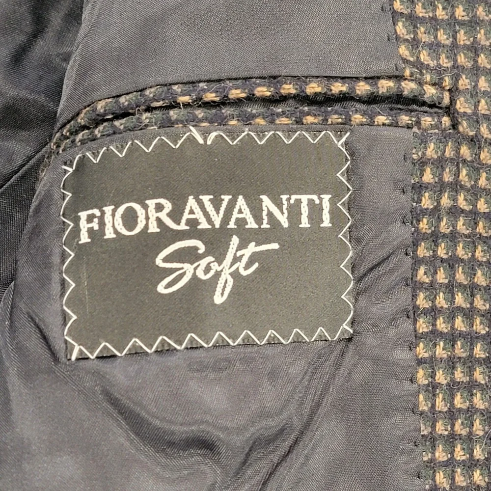Fioravanti Soft Peruvian Alpaca Blazer Sport Coat Brown Textured Mens 42R Jacket